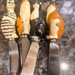 Boston Warehouse Cat Cheese Spreaders Set(4)